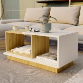 Dekoratif Orta Sehpa Meşe-Beyaz thumbnail 1