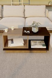 Ünüvar Konsept Dekoratif Orta Sehpa Ceviz-Siyah thumbnail 1