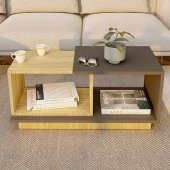 Ünüvar Konsept Dekoratif Orta Sehpa Meşe-Antrasit thumbnail 3