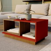 Ünüvar Konsept Dekoratif Orta Sehpa Ceviz-Kırmızı thumbnail 2