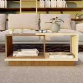 Dekoratif Orta Sehpa Ceviz-Krem thumbnail 3