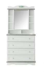 Ünüvar Konsept RENGARENK Angel Aynalı Alt Üst Modül Takım Şifonyer thumbnail 2