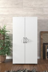 Çok Amaçlı Dolap 116 cm - Beyaz - 1