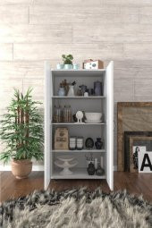 Çok Amaçlı Dolap 116 cm - Beyaz - 3