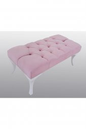 Kozan Puf & Benç 45*90-Pls Ayak Silenebilir Kumaş Pembe K1 - 2