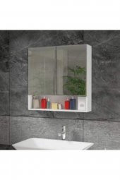 Aynalı Avabo Dolabı Lavabo Dolabı Banyo Dolabı Raflı Dolap Ars L 70 - 1