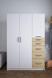Ünüvar Konsept 3 Kapaklı 5 Çekmeceli Gardırop thumbnail 1