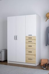 Ünüvar Konsept 3 Kapaklı 5 Çekmeceli Gardırop thumbnail 6