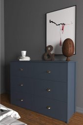 ÜNÜVAR KONSEPT Retro 6 Çekmeceli Şifonyer Mobu Concept thumbnail 2
