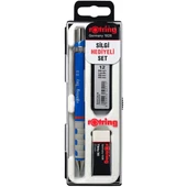 Rotring Tikky 0.5 Min Okul Seti Rotring Silgi Hediyeli Kalem Seti Rotring Sınav Seti Mavi - 1