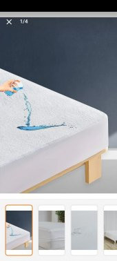PAMUKLU 120 X2 00 ÖLÇÜSÜNDE  FITTED  SIVI GEÇİRMEZ ALEZ  YATAK KORUYUCU  TULUM - 2