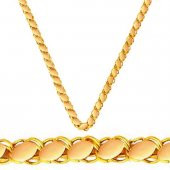 8 Ayar Altın Pul Zincir - 55cm - 1