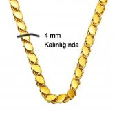 8 Ayar Altın Pul Zincir - 55cm - 5