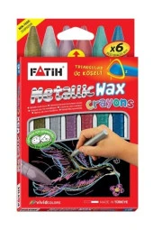 Fatih Mum Pastel Boya Wax Crayons Metalic Kısa 6 Renk Mum Pastel Boya - 1