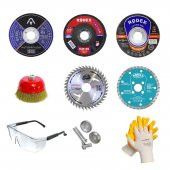 9 PARÇA Mermer İnox Ahşap Metal Kesici Kesme Spiral Taşlama Seti - 1