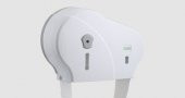 Vialli Dmj1 Double Mini Jumbo Tuvalet Kağıdı Dispenseri No-stop- Beyaz - 1