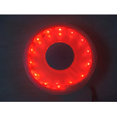 AYAK ALTI LEDİ KIRMIZI 8cm (KUMANDASIZ - 12V) YUVARLAK LED, ARAÇ İÇİ LED, AYDINLATMA LEDİ, LED LAMBA - 1