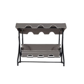 Ruta 3 Kişilik Sabit Salıncak - Bahçe Balkon Teras Salıncağı - Antrasit - 1