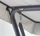 Salvia 3 Kişilik Yatarlı Bahçe Salıncağı Balkon Teras Salıncak - Kırçıllı Gri - 5