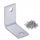 (5 ADET) Dolap Köşe Bağlantı Sabitleme L Demir Gönye 25x25x15 mm - 1