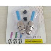 IŞIKLI LED SİBOP KAPAĞI MAVİ (2Lİ TAKIM) NİKELAJ (2 ADET MOTORSİKLET VE BİSİKLET İÇİN) (SİBOP BAŞLIĞI) - 3