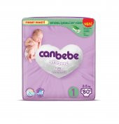 Canbebe Bebek Bezi Beden:1 (2-5Kg) Yeni Doğan 80 Adet Fırsat Pk - 2