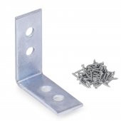 (5 ADET) Dolap Köşe Bağlantı Sabitleme L Demir Gönye 35x35x15 mm thumbnail 1