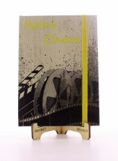 Lastikli Çizgisiz Sert Kapak Retro Cinema Defter - 1