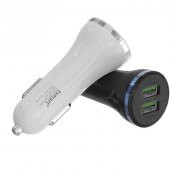 Tsmart iPhone Şarj Kablolu 2 USB iPhone 3,1A Araç Şarj Seti Beyaz TS-A24 - 1