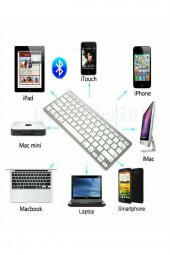 TahTicMer   Samsung Galaxy Tab S T700 T701 T702 T705 Bluetooth Klavye Slim Model Kablosuz Wireless Q Klavye - 2