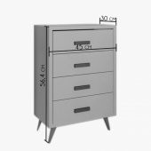 Ünüvar Konsept Emre Dört Çekmeceli Öodern Komodin Gül Kurusu thumbnail 5