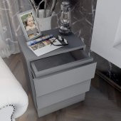 Ünüvar Konsept Emre Üç Çekmeceli Modern Komodin Antrasit thumbnail 2