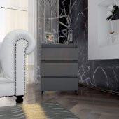 Ünüvar Konsept Emre Üç Çekmeceli Modern Komodin Antrasit thumbnail 1