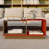 Ünüvar Konsept Dekoratif Orta Sehpa Antrasit-Kırmızı thumbnail 4