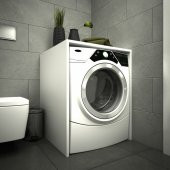 Çamaşır Makinesi Alt Dolabı - Beyaz - 1