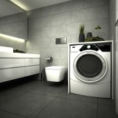 Çamaşır Makinesi Alt Dolabı - Beyaz - 3