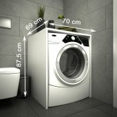 Çamaşır Makinesi Alt Dolabı - Beyaz - 4