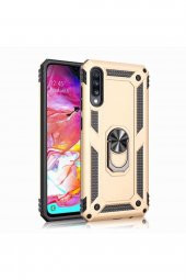 TahTicMer   Samsung A70 Kılıf Çift Katmanlı Yüzüklü Manyetik Vega Araç Tutucu Destekli Zırhlı Tank Kapak - 1