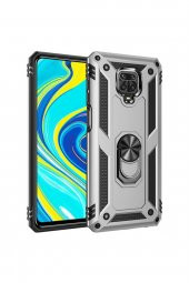 TahTicMer   Xiaomi Redmi Note 9S Kılıf Çift Katmanlı Yüzüklü Manyetik Vega Araç Tutucu Destekli Zırhlı Tank - 1