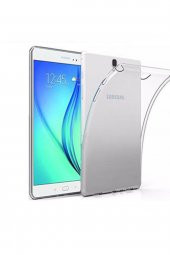 TahTicMer   Galaxy Tab A T355 Kılıf Transparan Ultra ince Silikon 0,2 mm Komple Arka Koruma 8 inç - 1