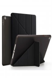 TahTicMer   iPad Pro 11 inç A1980 A2013 A1934 A1979 Kılıf Smart Cover Y Standlı Uyku Modlu Siyah - 1
