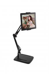 TahTicMer   Tablet Telefon Standı Masaüstü Süspansiyonlu Makas Metal Yapı Masa Tutuculu  Stand - 1