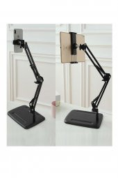 TahTicMer   Tablet Telefon Standı Masaüstü Süspansiyonlu Makas Metal Yapı Masa Tutuculu  Stand - 2