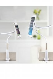 TahTicMer   Telefon Standı Esnek Katlanabilir Masaüstü Mandallı 360 Derece Dönerli Sabitleyici - 2