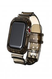 TahTicMer   Apple Watch 42 mm 360 Şeffaf Korumalı Kayış Kordon - 1