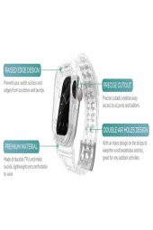 TahTicMer   Apple Watch 38 mm 360 Şeffaf Korumalı Kayış Kordon - 3