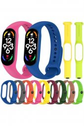 TahTicMer   Xiaomi Mi Band 6 Kayış Renk Seçenekli Silikon Akıllı Bileklik Kordon Kayış - 3