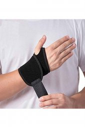 TahTicMer   Ayarlanabilir Spor Bilekliği Parmaktan Geçmeli Neopren Bandaj Sporcu El Bileklik Basınç Desteği - 2