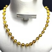 Orijinal Damla Kehribar Bebek Kolye 32-35cm (klipsli) - 1