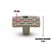 Hasır Düğme Çekmece Dolap Kapak Kulpu Kulbu Saten Metal Kulp thumbnail 3